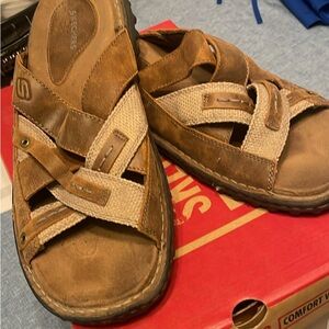 Skechers Brown and Tan Men's Sandals